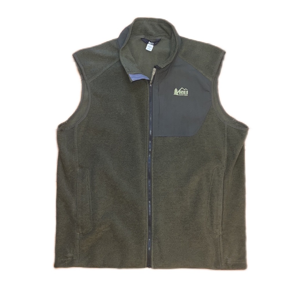 REI Olive Green Fleece Vest